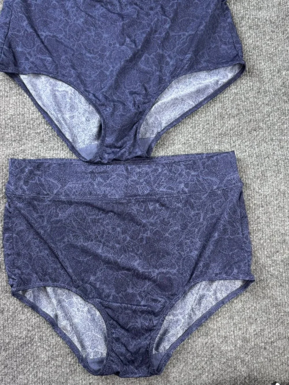 3 Pack Warners Brief Panties Size M 6 RS4381W Navy Floral Stretch Underwear
